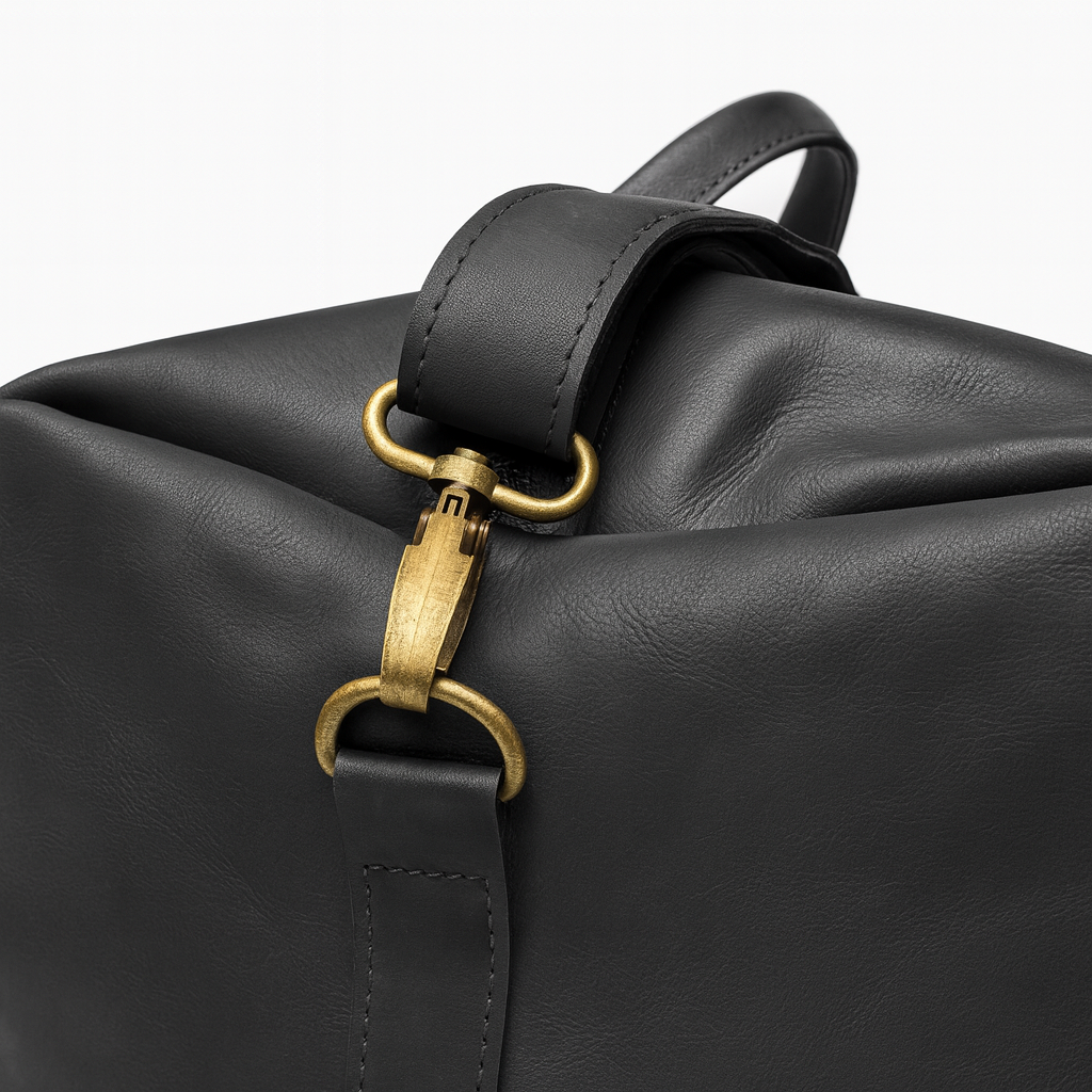 BOLSO DE CUERO NEGRO DE VIAJE VENTURE