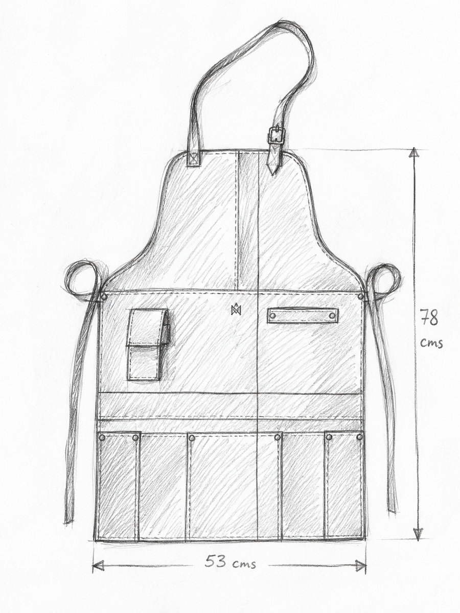 PECHERA ASADOR CUERO PORTA BOTELLA