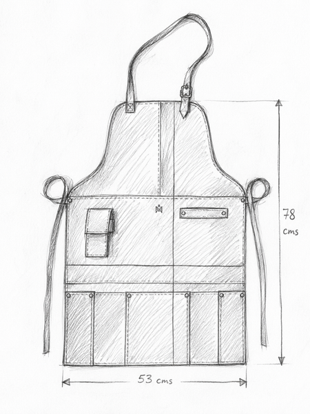 PECHERA ASADOR CUERO PORTA BOTELLA