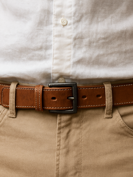 CINTURÓN CUERO CAFÉ SPORT SAND