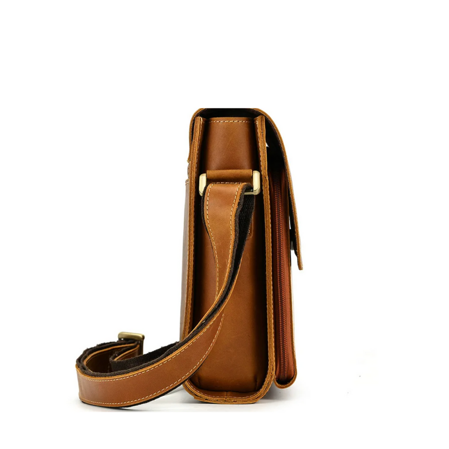 MORRAL CUERO GENUINO PARA HOMBRE PRAGA