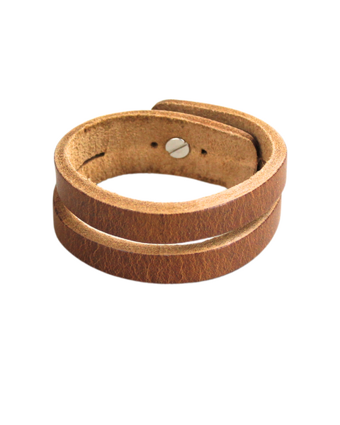 PULSERAS DE CUERO HOMBRE TITAN BRONCE