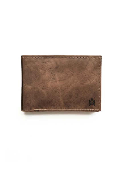 BILLETERA DE CUERO GENUINO EDGE HABANO