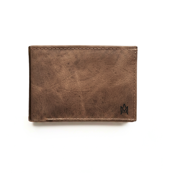 BILLETERA DE CUERO GENUINO EDGE HABANO