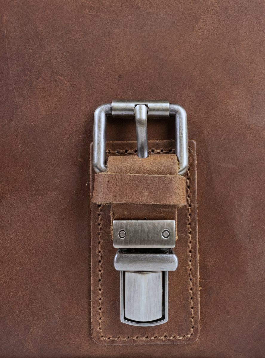 MALETIN DE CUERO GENUINO FULL GRAIN OLD YORK BRONCE