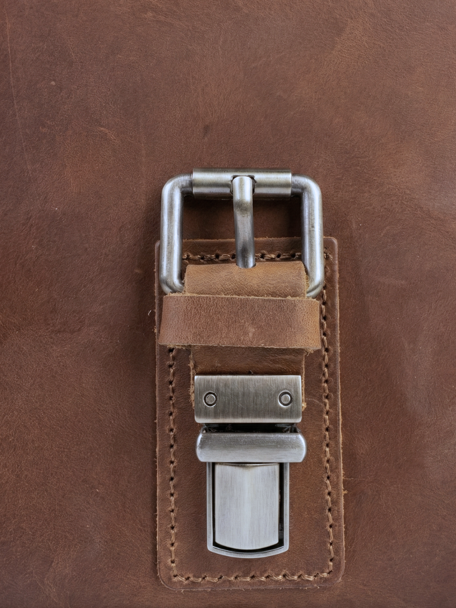MALETIN DE CUERO GENUINO FULL GRAIN OLD YORK BRONCE