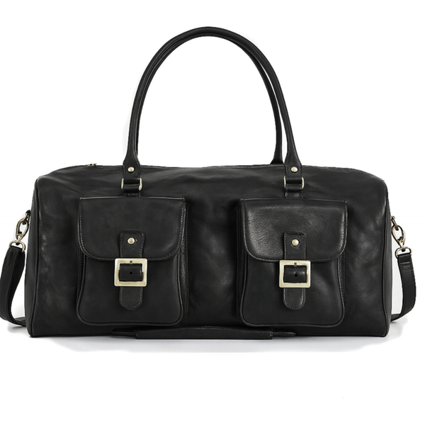 BOLSO DE VIAJE CUERO PREMIUM HOMBRE TRAVEL BLACK EDITION