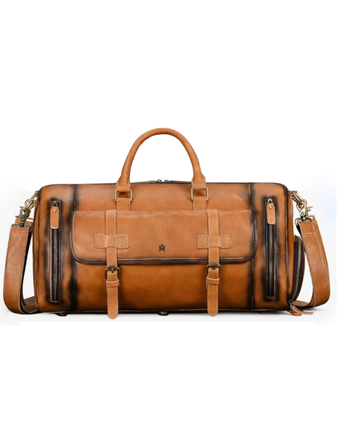 BOLSO DE VIAJE PREMIUM CUERO GENUINO MILANO