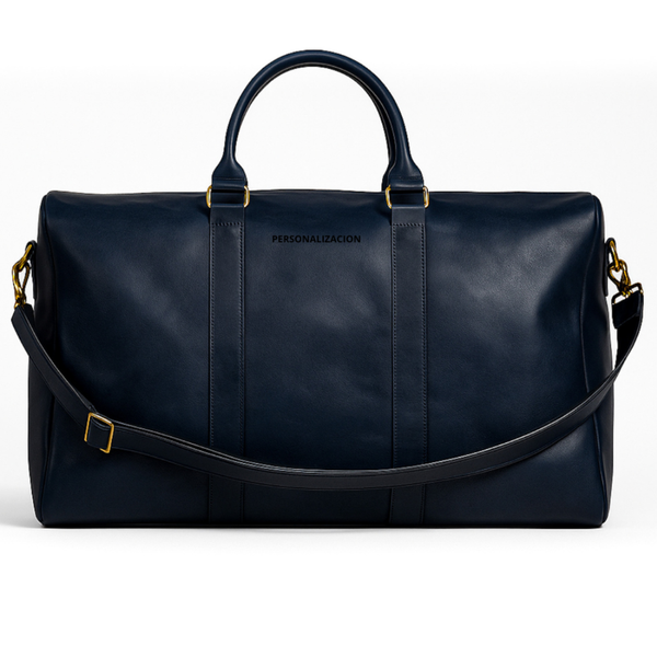 BOLSO DE CUERO NEGRO DE VIAJE VENTURE + Tarjetero Protect Antiscan de REGALO + envío GRATIS para la RM