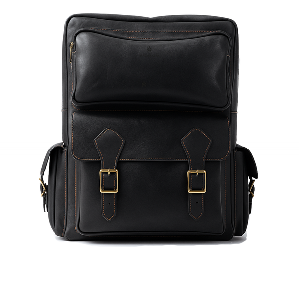 MOCHILA DE CUERO PREMIUM NEGRO EXPEDITION