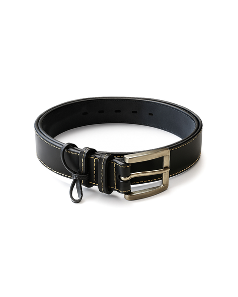 CINTURÓN DE CUERO NEGRO SPORT