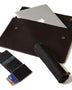BOX DE REGALO FUNDA DE NOTEBOOK + TARJETERO ANTISCAN + ESTUCHE DE CUERO
