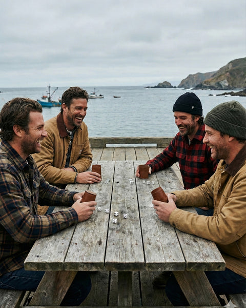 BOX DE REGALO PORTACUCHILLOS PARRILLERO + JUEGO DE CARTAS + JUEGO DE 4 CACHOS