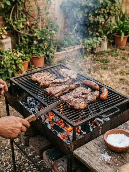 PECHERA ASADOR CUERO PORTA BOTELLA