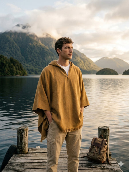 PONCHO DE ALPACA CAMEL