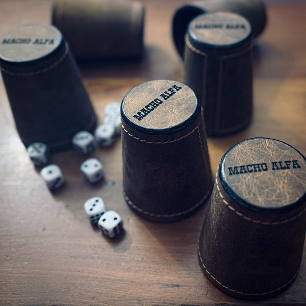 JUEGO DE CACHOS DE CUERO ARTESANAL (6 PIEZAS)