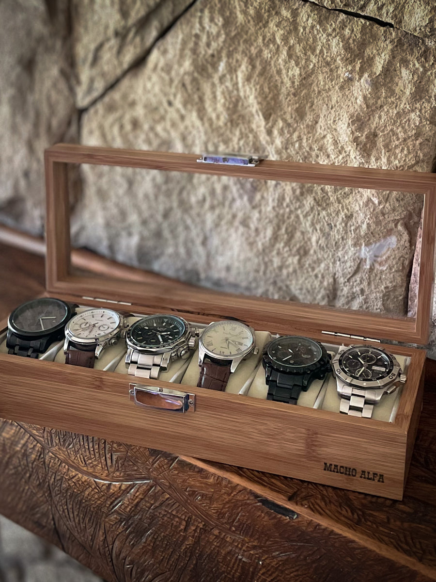 PORTA RELOJES PARA 6 PIEZAS