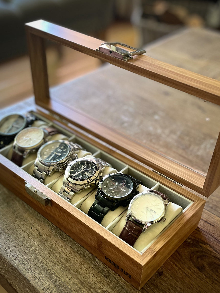 PORTA RELOJES PARA 6 PIEZAS