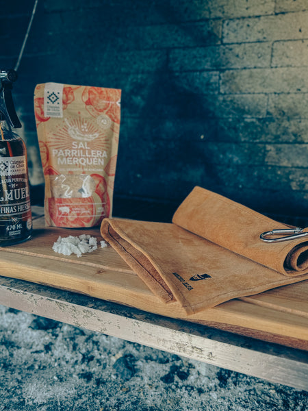 KIT PARRILLERO 3: PAÑO, SALMUERA Y SAL