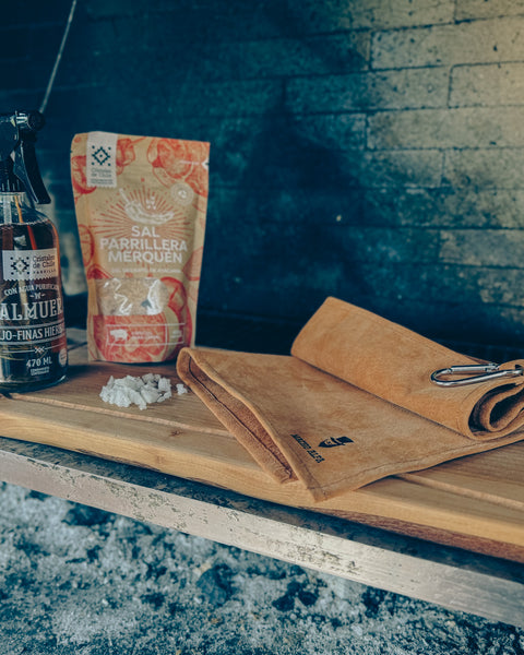 KIT PARRILLERO 3: PAÑO, SALMUERA Y SAL