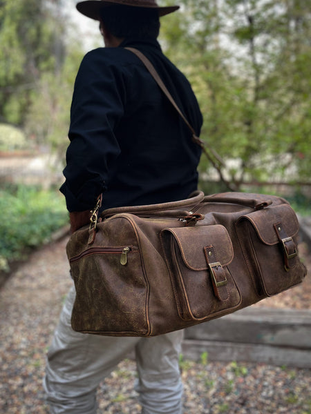 BOLSA CUERO PREMIUM DE VIAJE HOMBRE TRAVEL HUNTER