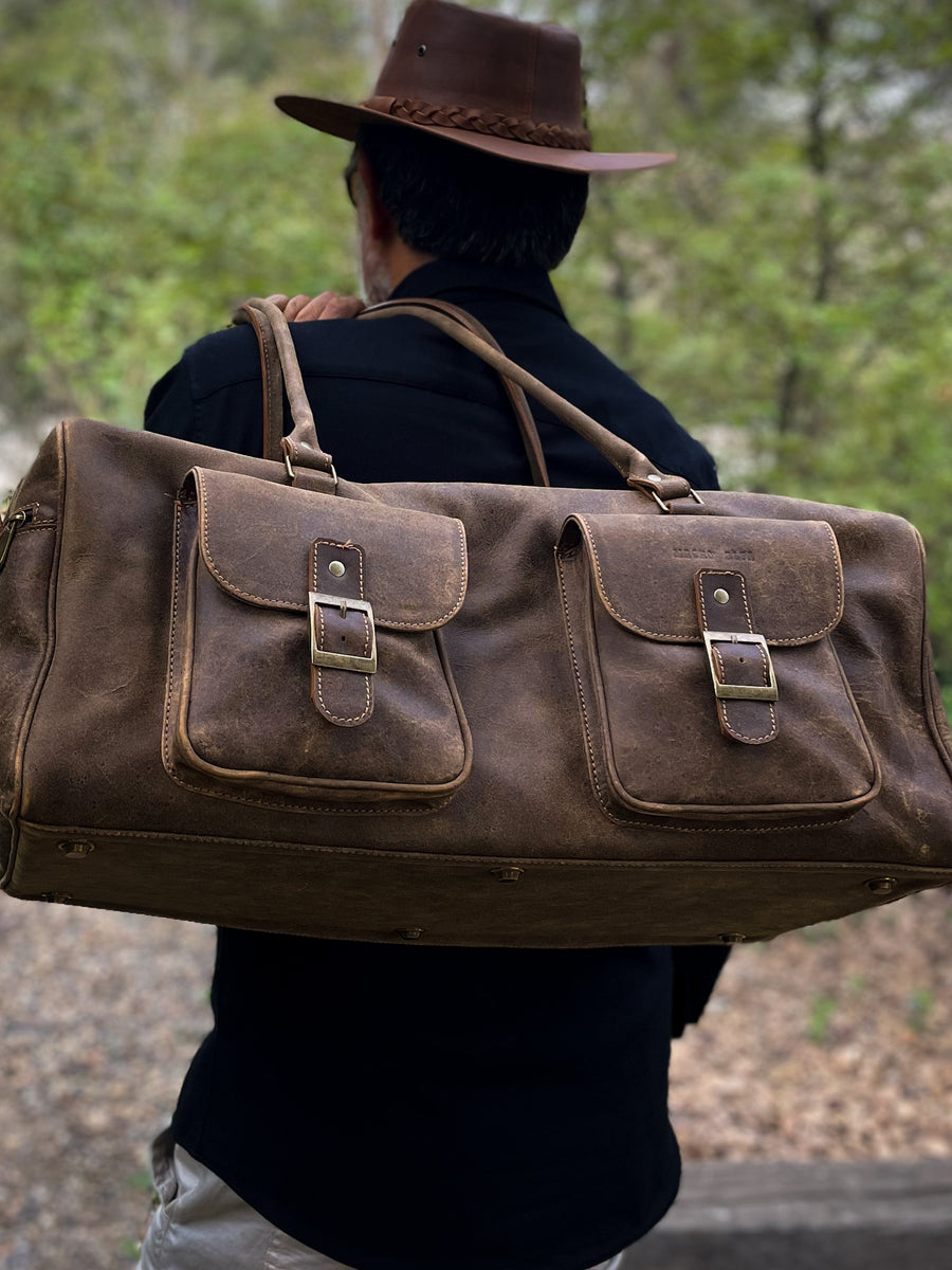 BOLSA CUERO PREMIUM DE VIAJE HOMBRE TRAVEL HUNTER