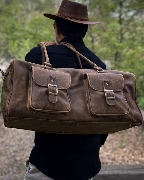 BOLSA CUERO PREMIUM DE VIAJE HOMBRE TRAVEL HUNTER