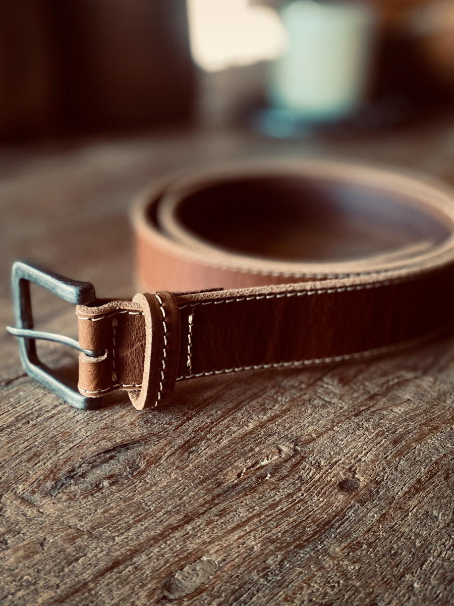 CINTURÓN CUERO CAFÉ SPORT SAND