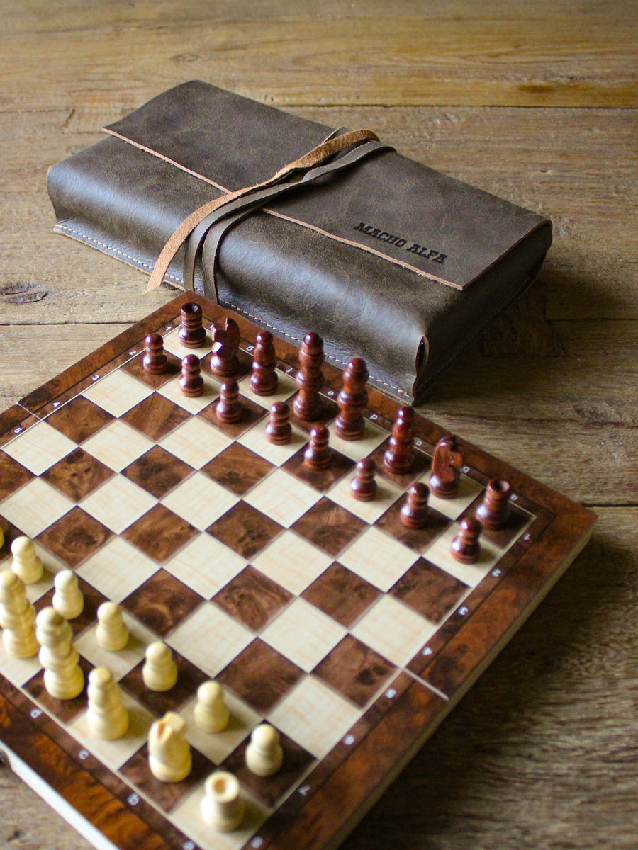 TABLERO DE JUEGOS (3 EN 1) FUNDA CAFE