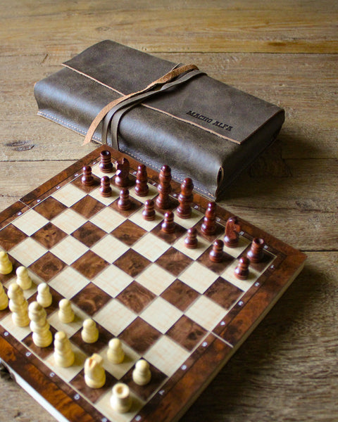 TABLERO DE JUEGOS (3 EN 1) FUNDA CAFE