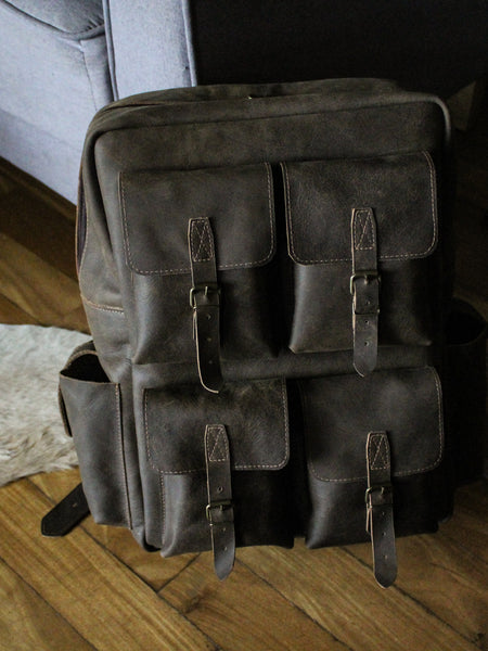 MOCHILA DE CUERO PARA HOMBRE EXPLORER