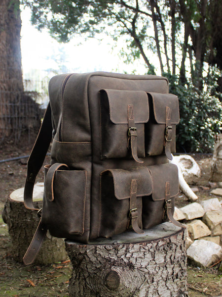 MOCHILA DE CUERO PARA HOMBRE EXPLORER