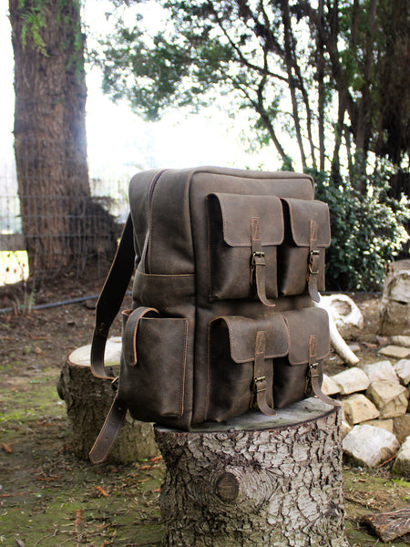 MOCHILA DE CUERO PARA HOMBRE EXPLORER