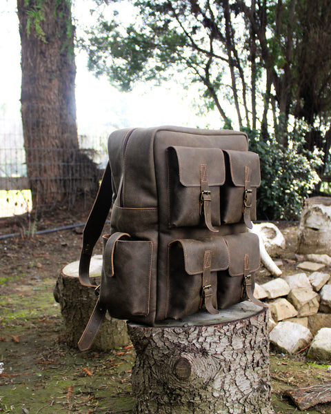 MOCHILA DE CUERO PARA HOMBRE EXPLORER