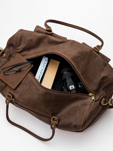 BOLSA CUERO PREMIUM DE VIAJE HOMBRE TRAVEL HUNTER