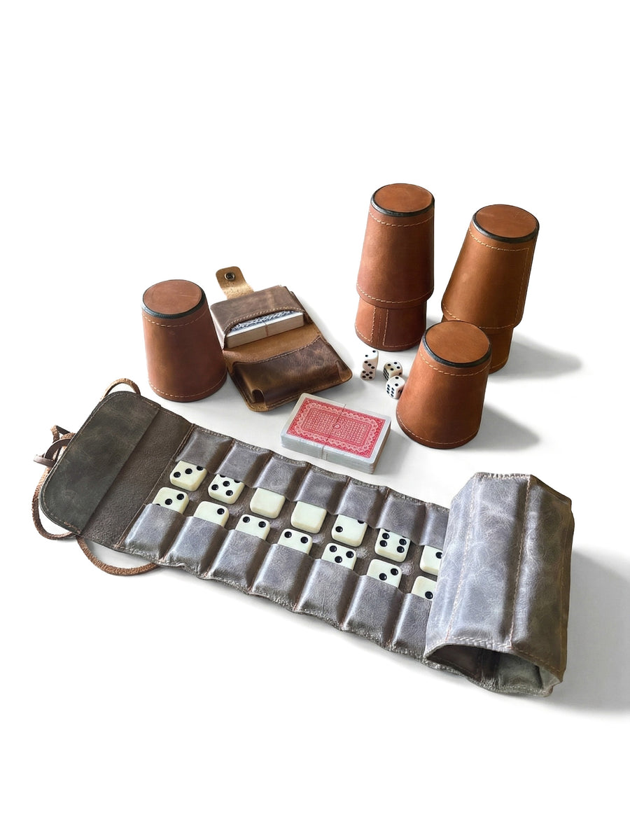 BOX JUEGO DE CACHOS + DOMINO + JUEGO DE CARTAS