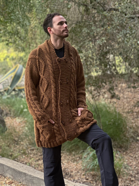 CHAQUETÓN LARGO DE LANA ALPACA