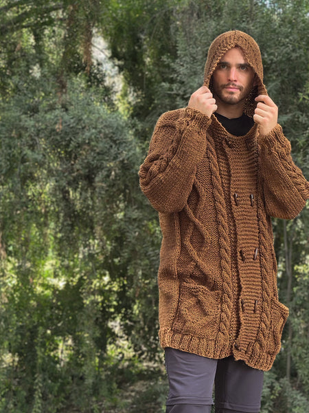 CHAQUETÓN LARGO DE LANA ALPACA