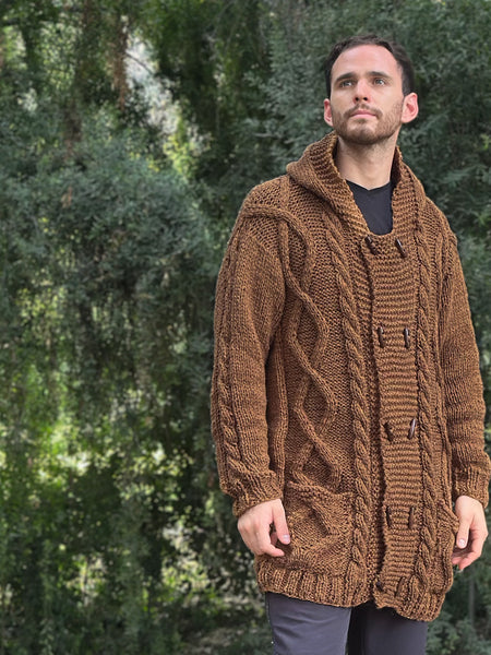 CHAQUETÓN LARGO DE LANA ALPACA