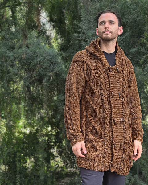 CHAQUETÓN LARGO DE LANA ALPACA