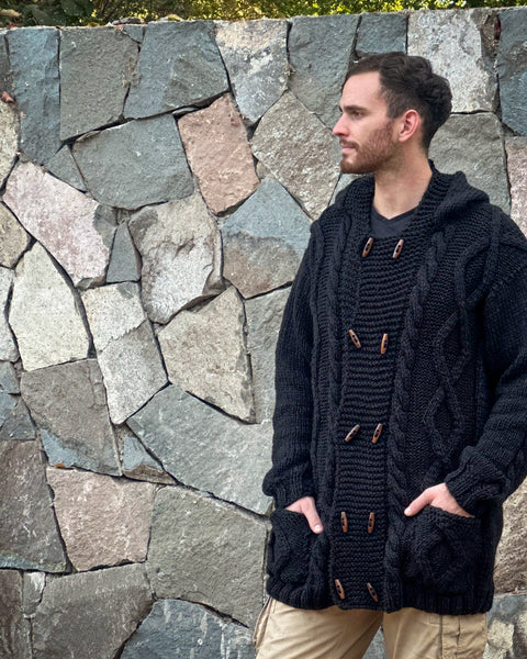 CHAQUETÓN LARGO DE LANA ALPACA