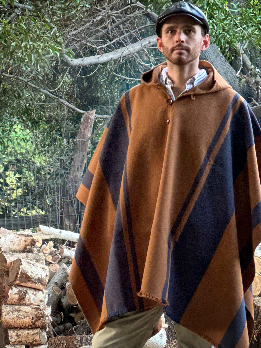 PONCHO ALPACA HOMBRE CAFÉ-JEANS