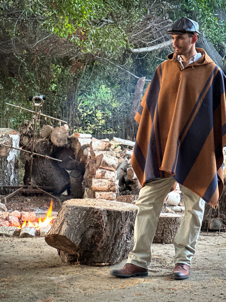 PONCHO ALPACA HOMBRE CAFÉ-JEANS