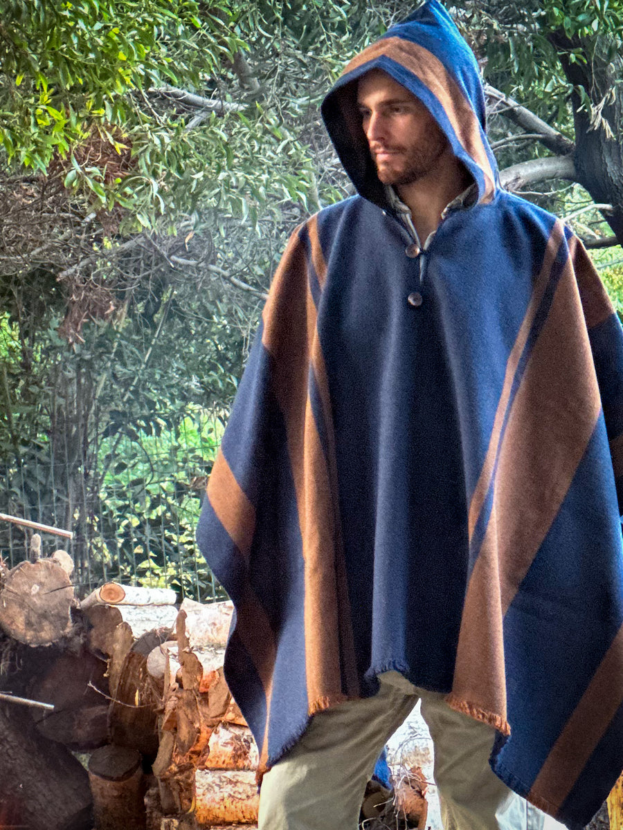 PONCHO ALPACA JEANS-CAFÉ