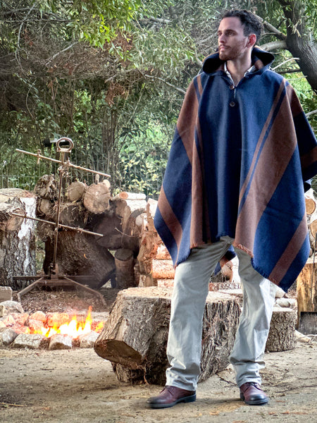 PONCHO ALPACA JEANS-CAFÉ