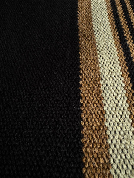 PONCHO DE LANA DE ALPACA RUSTICO NEGRO