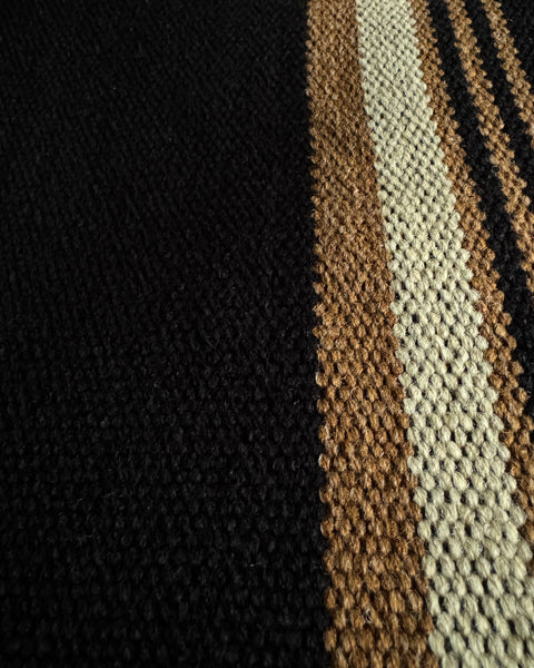 PONCHO DE LANA DE ALPACA RUSTICO NEGRO