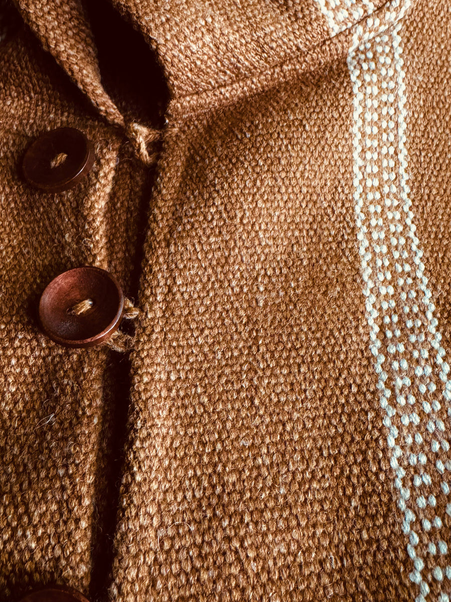 PONCHO DE LANA ALPACA RUSTICO CAFE