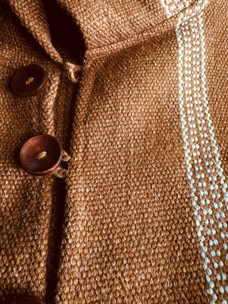 PONCHO DE LANA ALPACA RUSTICO CAFE