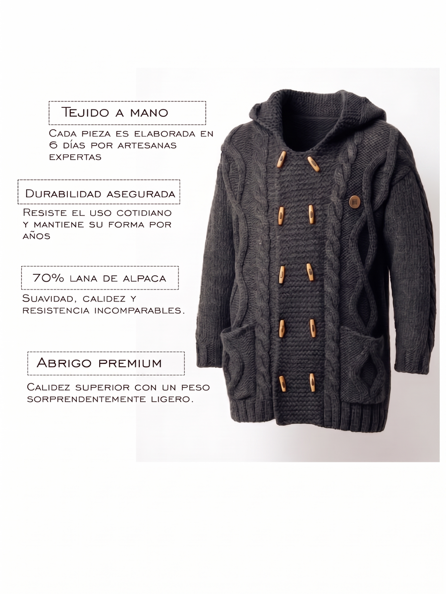 CHAQUETÓN HOMBRE DE ALPACA CORTO GRIS MARENGO